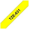 Image de Brother TZe-631 - Adhésif standard - noir sur jaune - Rouleau (1,2 cm x 8 m) 1 cassette(s) ruban laminé - pour Brother PT-D210, D600, H110; P-Touch PT-1005, 1880, D410, D460, D610
