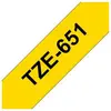 Image de Brother TZe-651 - Adhésif standard - noir sur jaune - Rouleau (2,4 cm x 8 m) 1 cassette(s) ruban laminé - pour Brother PT-D600; P-Touch PT-1880, D450, D800, E550, E800, P900, P950; P-Touch EDGE PT-P750