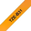 Image de Brother Ruban TZe-B31 pour étiqueteuse - 12 mm x 8 m - Noir sur Orange