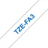 Image de Brother Ruban TZe-FA3 pour étiqueteuse - 12 mm x 3 m - Bleu sur Blanc