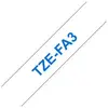 Image de Ruban TZEFA3 -Brother - Ruban d'impression - bleu/blanc laminé - 12 mm x 3 m