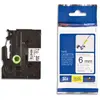 Image de Ruban Brother TZFX211 - Ruban flexible - noir/blanc - Rouleau (0,6 cm x 8 m)