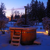 Image de Nuit dans un Chalet en bois près de Thonon-les-Bains