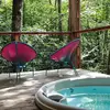 Image de Nuit en Lodge de Luxe sur Pilotis avec Spa et Sauna à Esvres