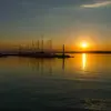 Image de Coucher de Soleil en Bateau sur l'Etang de Thau à Sète