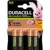 Image de Duracell Pile rechargeable AA / HR6 - 1300 mAh - Lot de 4