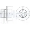 Image de Disque de frein DELPHI BG4022 avant, ventilé, 2 pièce