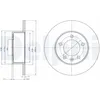 Image de Disque de frein DELPHI BG4320 arrière, plein, 2 pièce