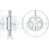 Image de Disque de frein DELPHI BG4346C avant, ventilé, à haute teneur en carbone, 2 pièce