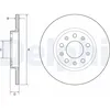 Image de Disque de frein DELPHI BG4960C arrière, plein, 2 pièce