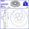Image de Disque de frein DELPHI BG9238C avant, ventilé, à haute teneur en carbone, 1 pièce