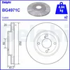 Image de Disque de frein DELPHI BG4971C avant, ventilé, 2 pièce