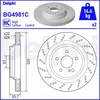Image de Disque de frein DELPHI BG4981C arrière, ventilé, perforé, à haute teneur en carbone, 2 pièce
