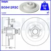 Image de Disque de frein DELPHI BG9412RSC arrière, plein, 1 pièce