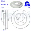 Image de Disque de frein DELPHI BG5072C arrière, plein, 2 pièce