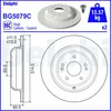 Image de Disque de frein DELPHI BG5079C arrière, plein, à haute teneur en carbone, 2 pièce