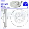 Image de Disque de frein DELPHI BG5143C avant, ventilé, à haute teneur en carbone, 2 pièce
