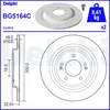Image de Disque de frein DELPHI BG5164C arrière, plein, 2 pièce