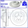 Image de Disque de frein DELPHI BG5108C arrière, ventilé, à haute teneur en carbone, 2 pièce