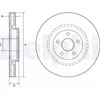 Image de Disque de frein DELPHI BG9213C avant, ventilé, à haute teneur en carbone, 1 pièce