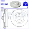 Image de Disque de frein DELPHI BG5104C avant, ventilé, 2 pièce