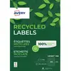 Image de Etiquettes auto-adhésives d'adresses recyclées Avery LR7651 - 38,1 X 21,2 mm - 100 feuilles, 65 étiquettes par feuilles A4 - Blanches