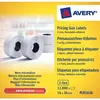 Image de Boîte de 10 rouleaux de 1200 étiquettes Avery PLR1626 pour pince à étiquetter - 2 lignes (10+ 8 caractères) - blanches - adhésif amovible