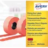 Image de Avery Étiquettes permanentes à 2 lignes pour pistolet étiqueteur, rouge