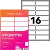Image de OFFICE STAR OS43436 Etiquettes multi-usages blanches 99,1 x 33,9 mm - Boîte de 1600