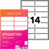Image de OFFICE STAR OS43437 Etiquettes multi-usages blanches 99,1 x 38,1 mm - Boîte de 1400