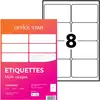 Image de OFFICE STAR OS43438 Etiquettes multi-usages blanches 99,1 x 67,7 mm - Boîte de 800