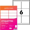 Image de OFFICE STAR OS43439 Etiquettes multi-usages blanches 99,1 x 93,1 mm - Boîte de 600