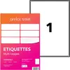 Image de OFFICE STAR OS43440 Etiquettes multi-usages blanches 199,6 x 289,1 mm - Boîte de 100