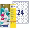 Image de Étiquettes multi-usages L4851REV Avery - enlevables - rondes - D.37 mm - blanc - 600 étiquettes par boîte