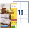 Image de Étiquettes adresses recyclées LR7173 Avery - pour imprimante laser - 99,1 x 57 mm - blanc - 1000 étiquettes par boîte