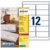 Image de Étiquettes adresses recyclées LR7177 Avery - pour imprimante laser - 99,1 x 42,3 mm - blanc - 1200 étiquettes par boîte