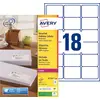 Image de Avery LR7161 Etiquettes adresses blanches 100% recyclées 63,5 x 46,6 mm - Boîte de 1800