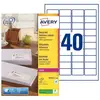 Image de Étiquettes adresses recyclées LR7654 Avery - pour imprimante laser - 45,7 x 25,4 mm - blanc - 4000 étiquettes par boîte
