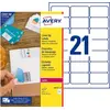 Image de Avery L4613 Etiquettes de masquage permanentes opaques blanches laser 63,5 x 38,1 mm - Boîte de 525