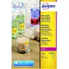 Image de Etiquettes enlevables Avery L7263Y - laser - rectangulaire - 99.1x38.1 mm - coloris jaune fluo - boîte de 350