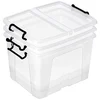 Image de Boîte de rangement en plastique Strata - 40 L - couvercle clipsé - dim int 30,3 x 38,9 x 30,4 cm