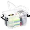Image de Boîte de rangement en plastique Strata - 6 L - couvercle clipsé - dim int 15,7 x 22,1 x 15,5 cm