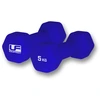 Image de Haltère hexagonal recouverts de néoprène UFE (x2) Bleu 2x5 kg UFW036