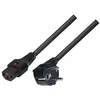 Image de Cordon d alimentation PC CEE7 / C13 à verrouillage noir - 3,0 m