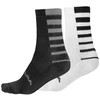 Image de Chaussettes de Cyclisme Endura Coolmax Stripe 2-P Socks Bk Homme Noir S - M R-E1264BK