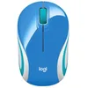 Image de Souris mini - Sans fil - Logitech - M187 - Optique - Bleu en occasion ou reconditionné