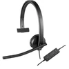 Image de Logitech H570e, Casque, Arceau, Bureau/Centre d'appels, Noir, Monophonique, Avec fil 981-000571
