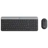 Image de Logitech slim mk470 clavier souris incluse universel rf sans fil azerty français graphite
