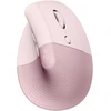 Image de Logitech Souris ergonomique verticale sans fil Lift Bluetooth + Dongle USB-A pour droitier - Rose