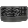 Image de Logitech ergo wave keys clavier ergonomique sans fil avec repose-poignets rembourré